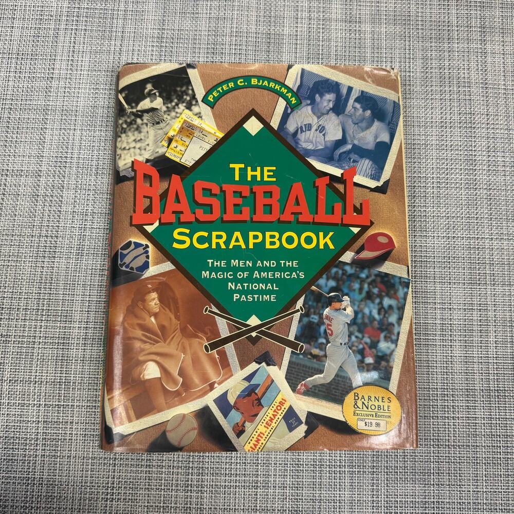 Baseball Scrapbook Vintage Hardcover Book Peter C Bjarkman Dust Jacket 1995